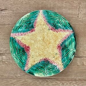 ANTIQUE 19th C.‎ GRIFFIN SMITH & HILL ETRUSCAN MAJOLICA CAULIFLOWER PLATE 9 1/4”